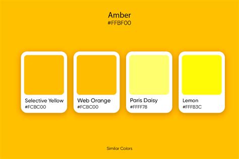 amber vs yellow meaning.